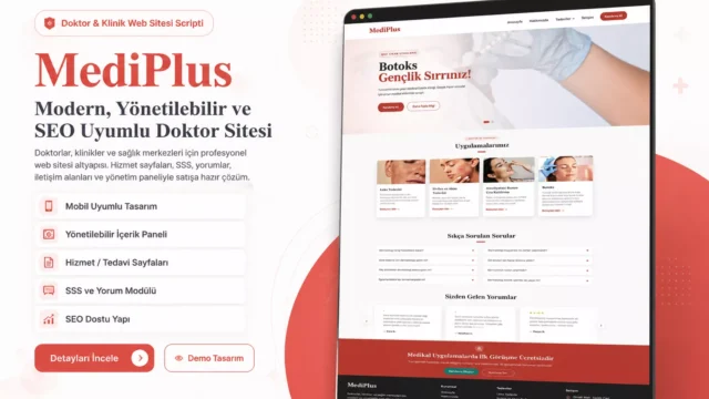 Doktor İçin Hazır Web Sitesi – MediPlus